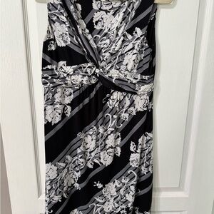 Soma Black and White Floral Dress